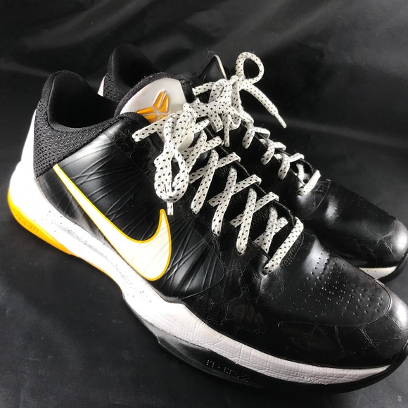 kobe 5 black yellow